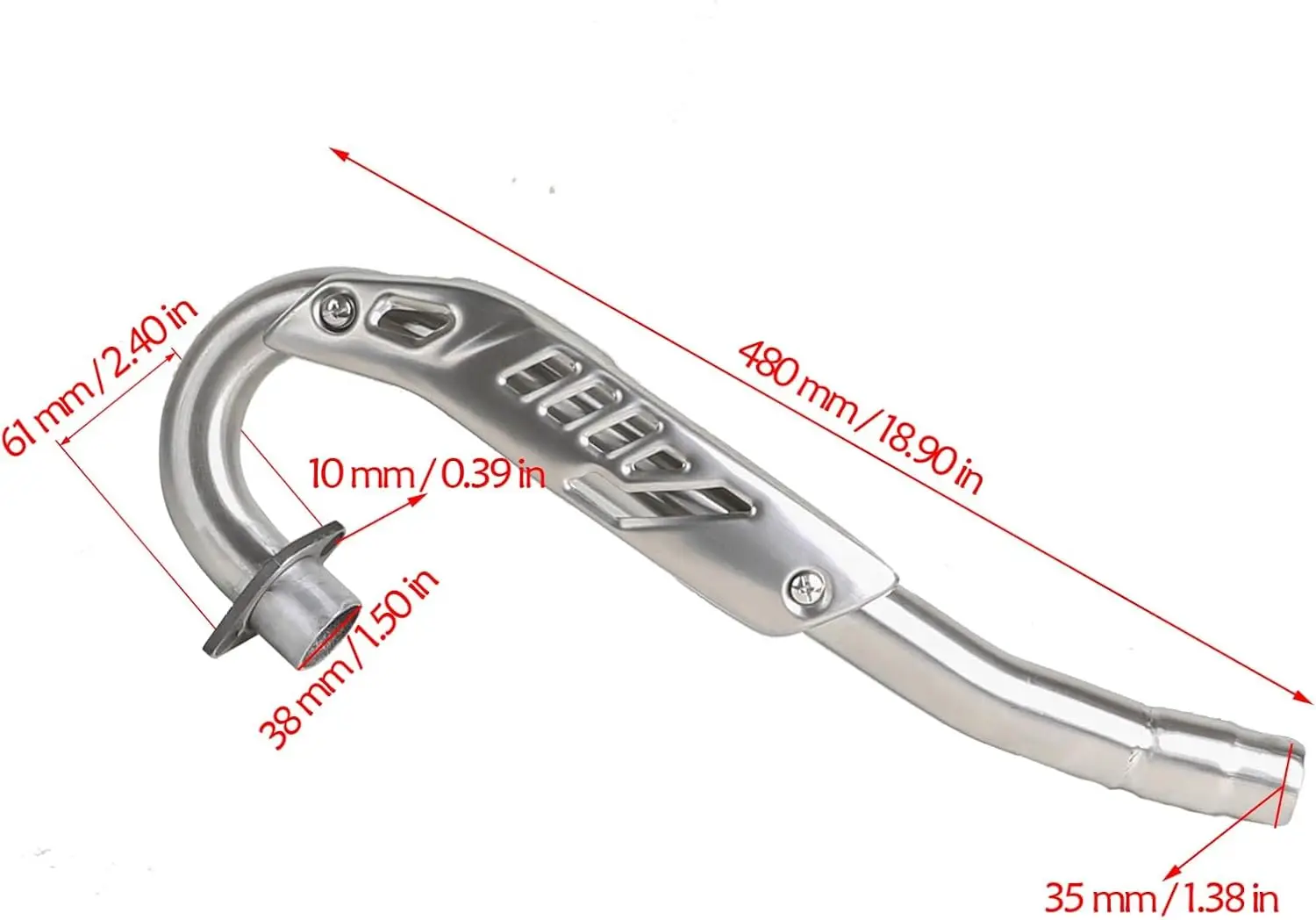 35mm Exhaust Header Pipe for Muffler Fit 150cc 200cc 250cc Vertical Engine Dirt Pit Bike Scooter Motorcycle Street Sport Bike