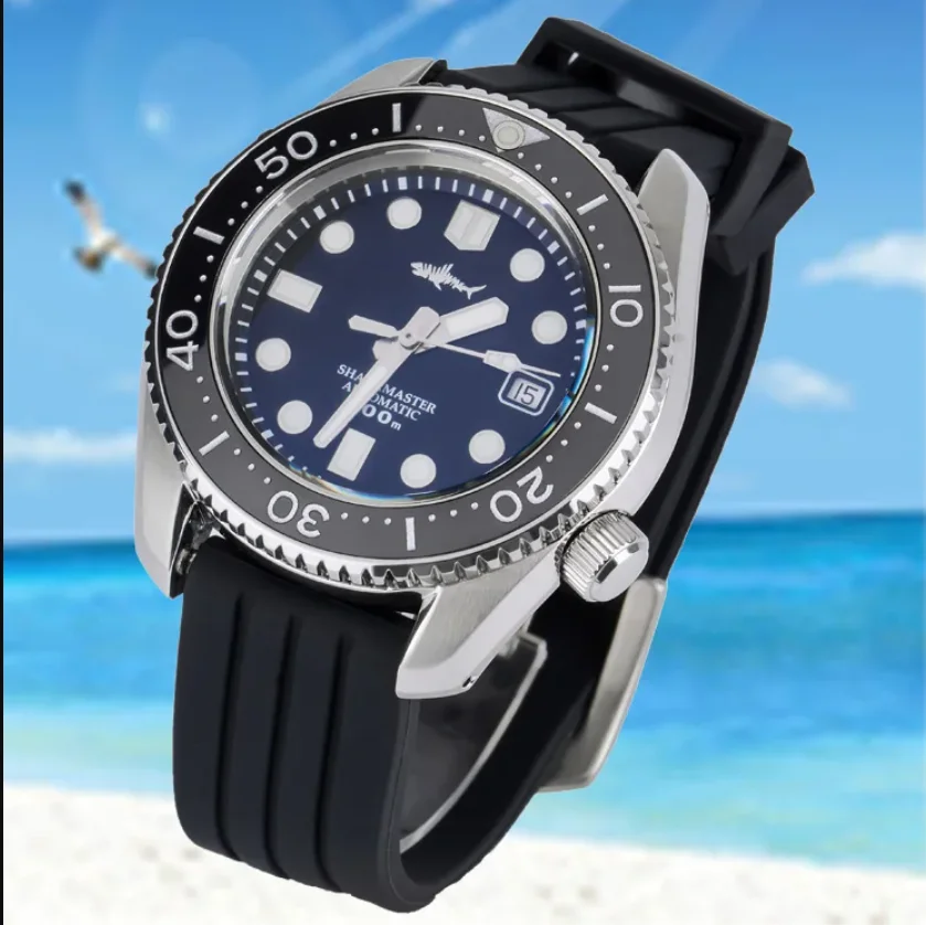 Reloj de buceo Heimdallr para hombre, reloj de pulsera mecánico automático de 45mm, resistente al agua hasta 300M, BGW-9 luminoso ST2130, bisel de cerámica de zafiro