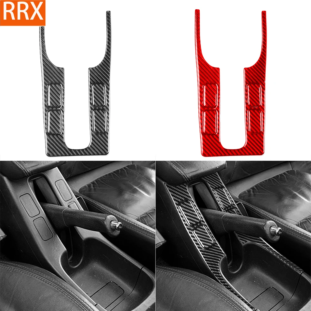 For Acura Integra 1994-2001 Real Carbon Fiber Stickers Central Handbrake Storage Box Panel Car Accessories Interior decorative