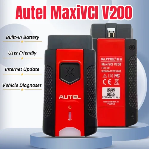Imagen 1 del producto Autel MaxiVCI V200 interfaz Bluetooth OBD2 usada con tabletas de diagnóstico MS906Pro TS ITS600K KM100 BT609 BT608 ITS600 DoIP CanFD