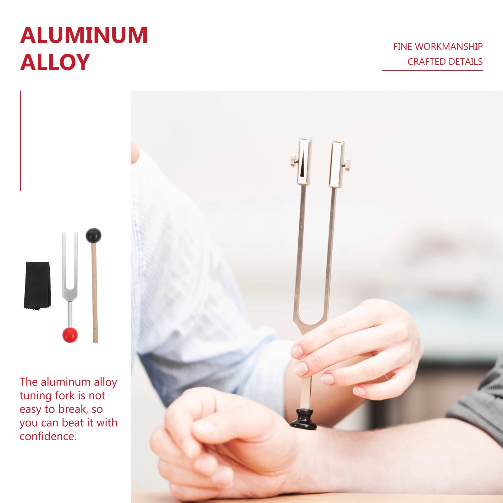 

Aluminum Alloy Tuning Fork Set 528Hz Guitar Tuning Healing Tool Durable Long-Lasting Musical Instrument Accessories Wonderful