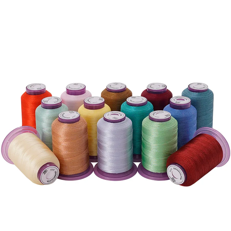 16 Colour 120D/2 Polyester Embroidery Thread High Strength Machine Embroidery Silk Thread Sewing Thread Wheel Sewing Supplies