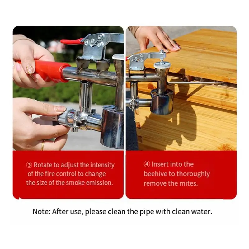 ABCA-Bee Mite Treatment Fog Machine Oxalic Acid Atomizer Heated Smoker Mite Control Device For Beekeeping Tools
