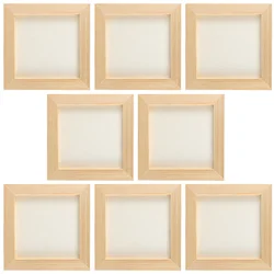 5 pcs (15cm) / (12cm) Hand Decor Clay Picture Frame Photo Wood Frames Blank DIY Wooden Slush Craft Child