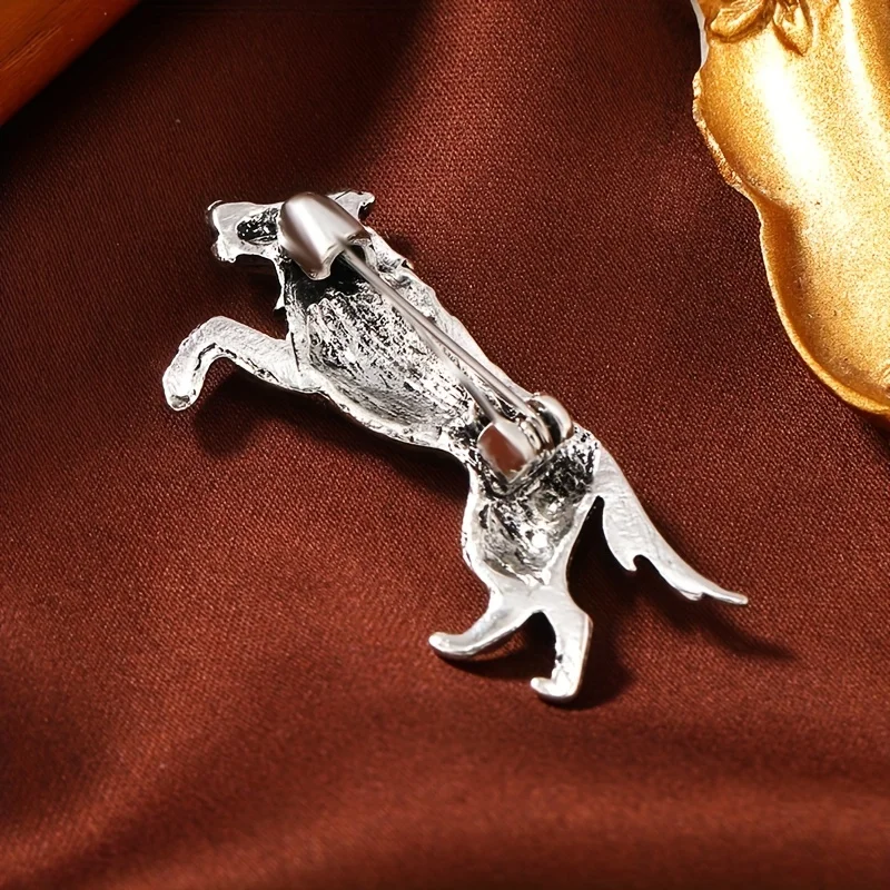 1PC Retro Wolf Brooch, Suit Coat Accessories, Animals Pin For Men