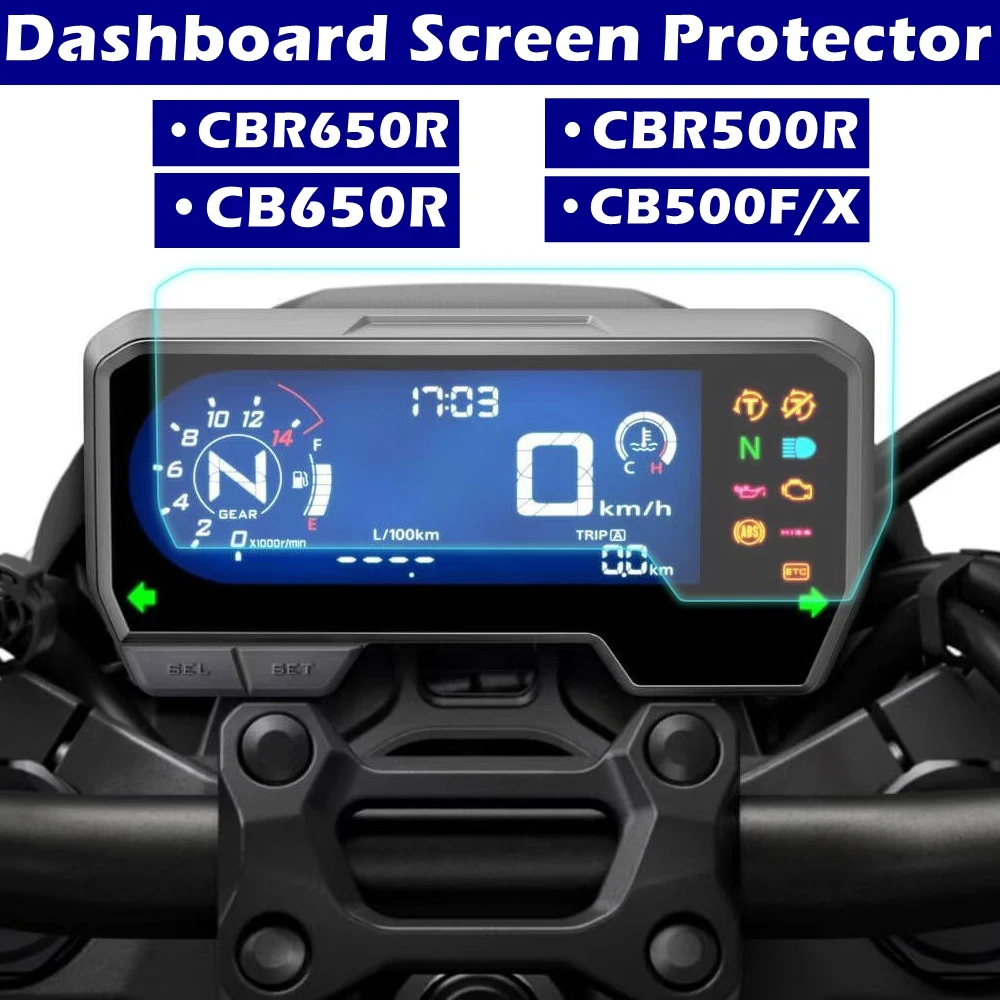 CBR650R CBR500R Dashboard Screen Protector For Honda CB650R CB500F CB500X CBR 650R 500R Instrument Scratch Protection Film