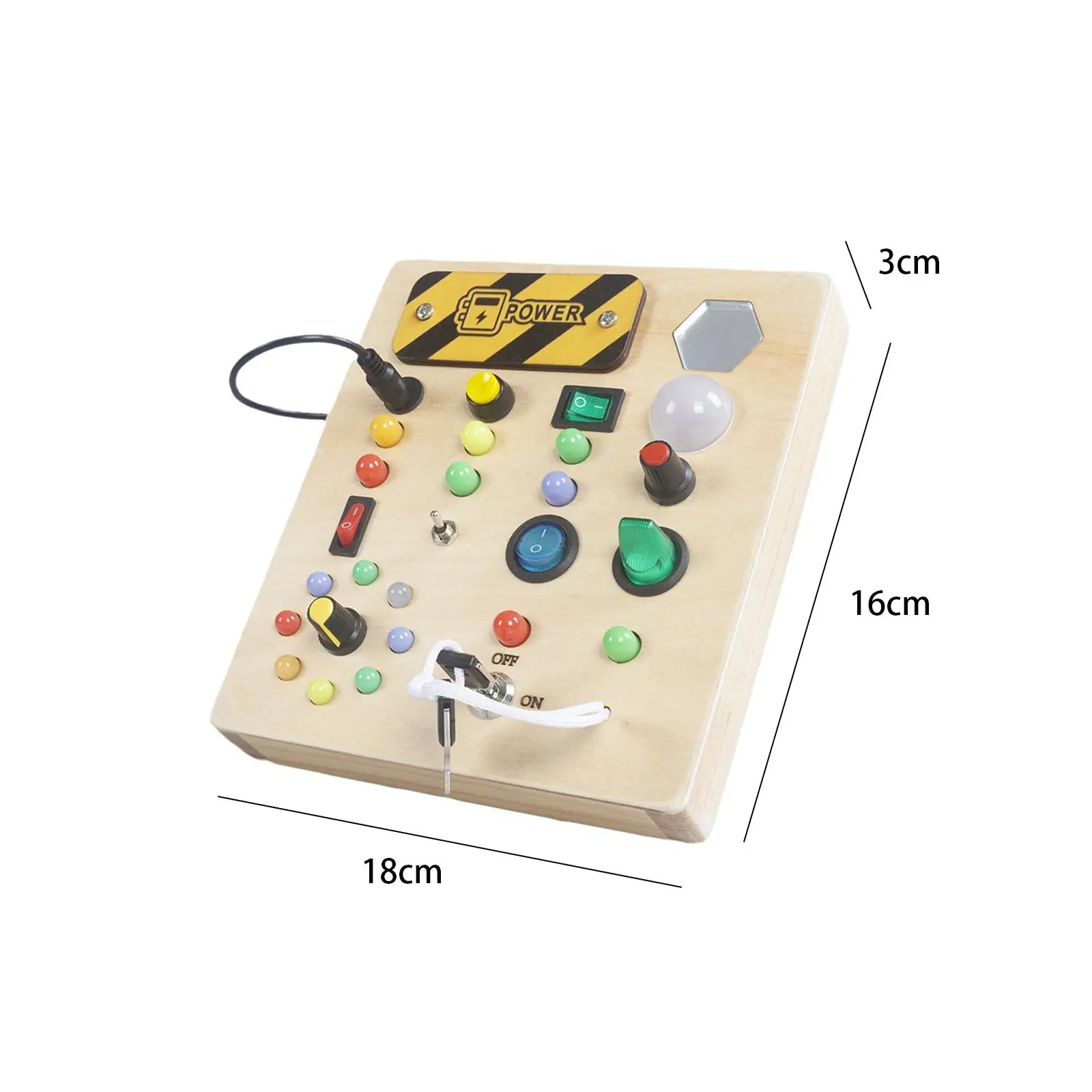 Montessori Toy Lights Switch Busy Board for Activities Centers Boys Girls