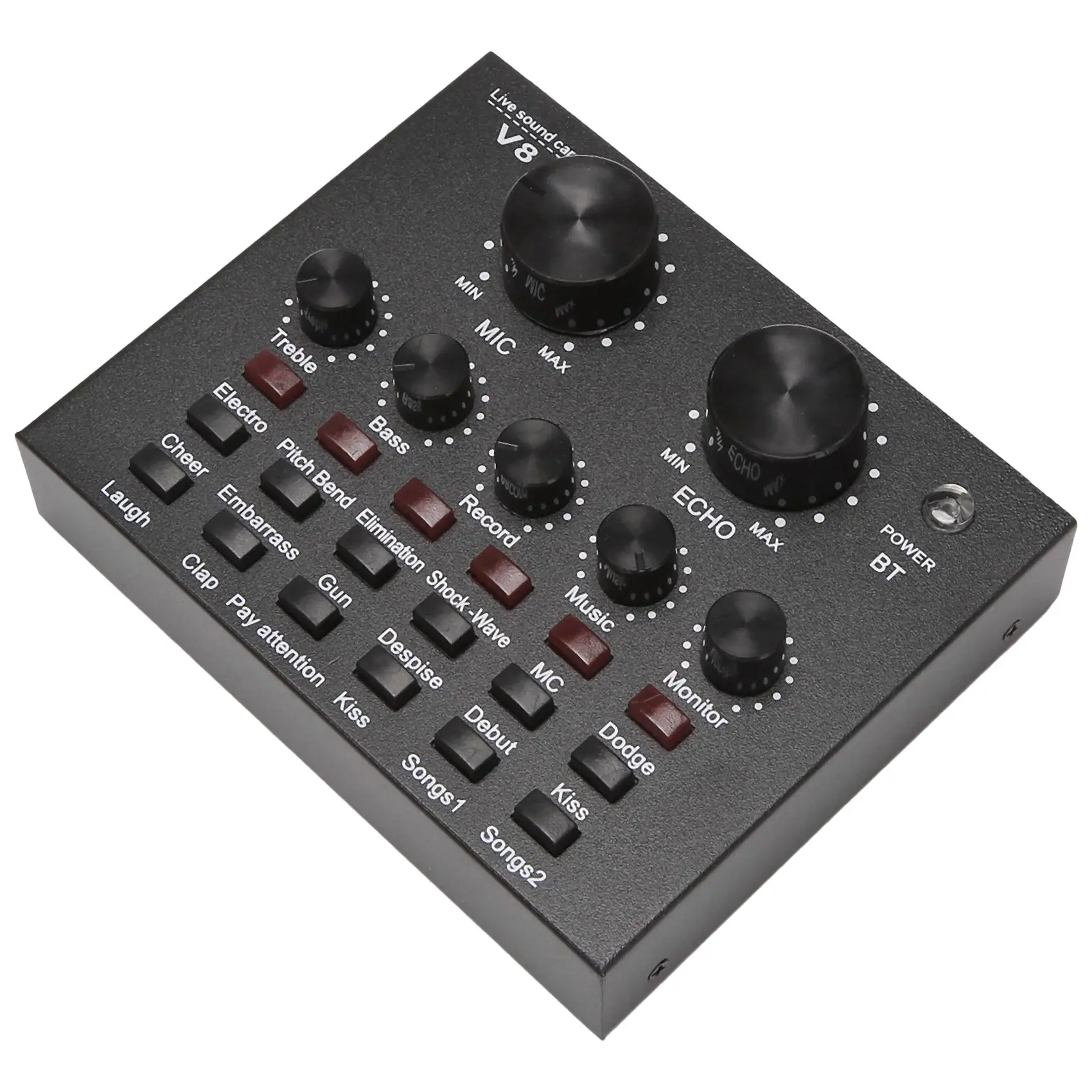 Y23A-V8 Sound Card Audio Set Interface External Usb Live Microphone Sound Card Bluetooth Function For Computer Pc Mobile Phone S