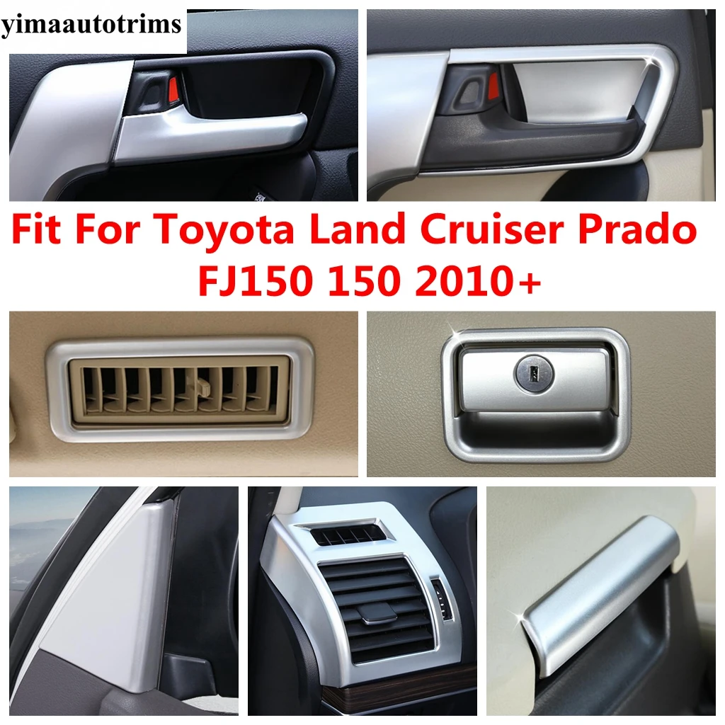 

Side Air AC Vent / Head Light / Dashboard Frame Cover Trim Matte Accessories For Toyota Land Cruiser Prado FJ150 150 2010 - 2020