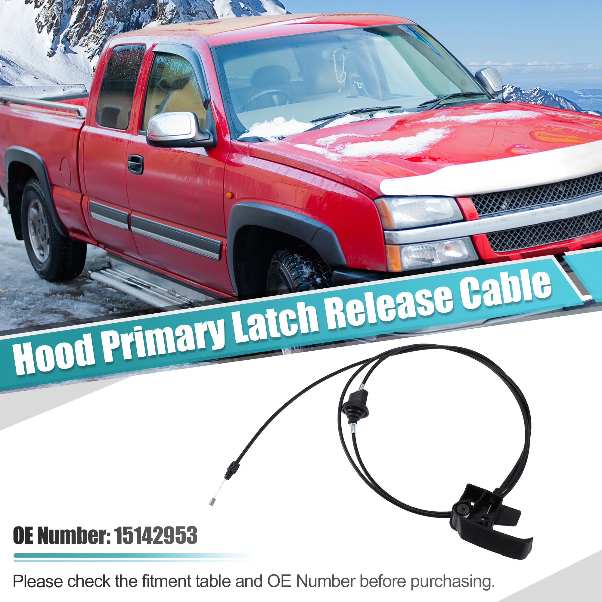 

Трос открывания капота UXCELL 15142953 912-017 для Cadillac для Chevrolet Silverado для GMC