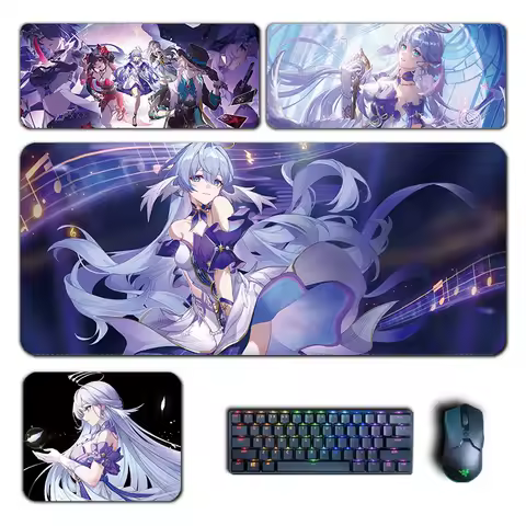 Honkai Cute Robin Mouse Pad Honkai Star Rail Large Mousepad Computer Keyboard XXL Padding Anime Pc Gaming Accessories Desk Mat