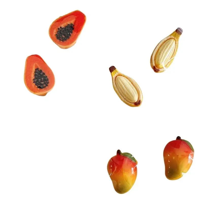 1 Stück Simulations-Schlüsselanhänger mit Guave, Banane, Papaya und Mango, Taschenanhänger, kreativer Rucksackanhänger und kleines Geschenk – Detail 6
