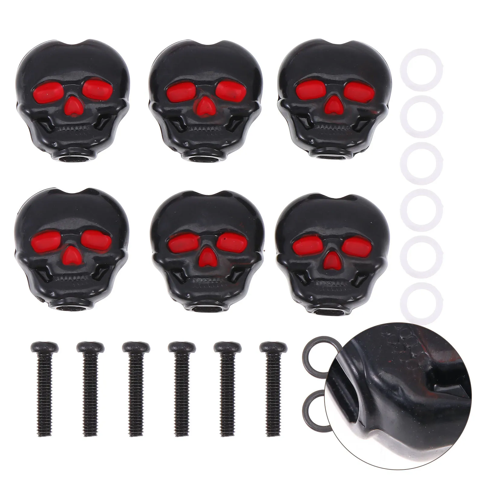 

6pcs Electric Guitar Tuning Pegs Metal Body Durable String Machine Heads For Folk Bass Replacement Parts Guitar Accessories