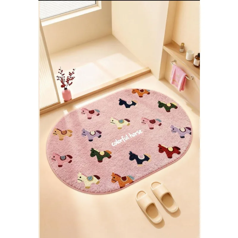 velour cartoon absorbent foot pad