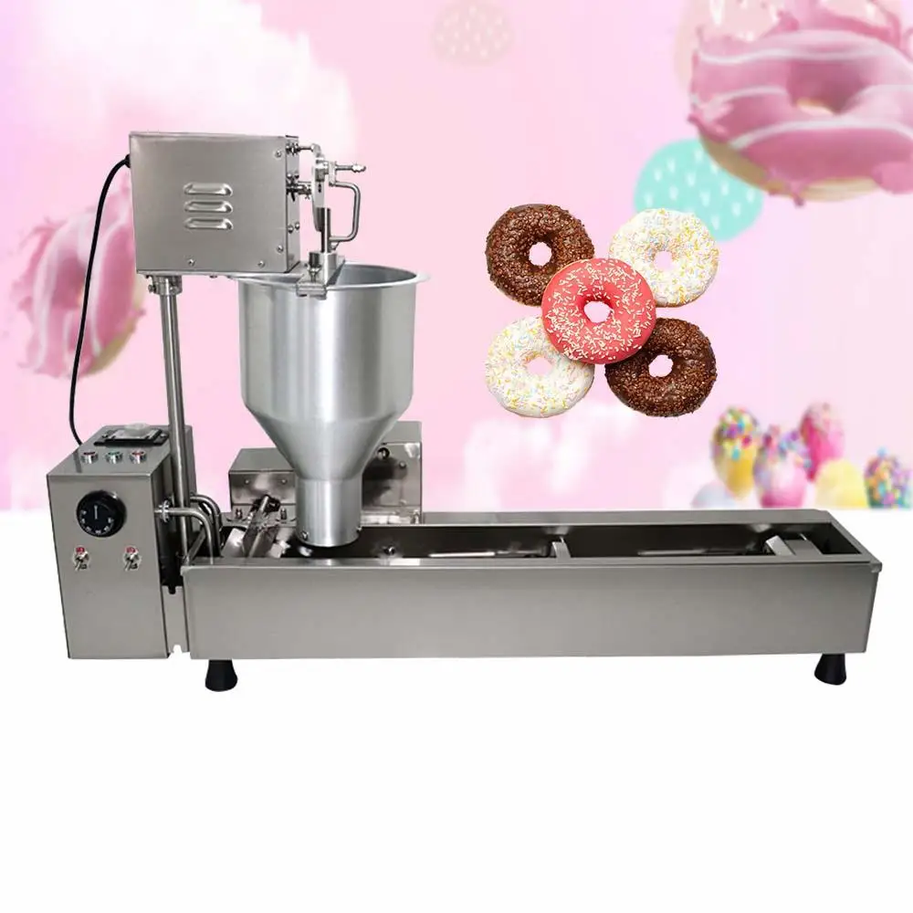 Friggitrice per ciambelle completamente automatica OEM Macchina per pasta elettrica Macchina per fare ciambelle in acciaio inossidabile per uso alimentare commerciale