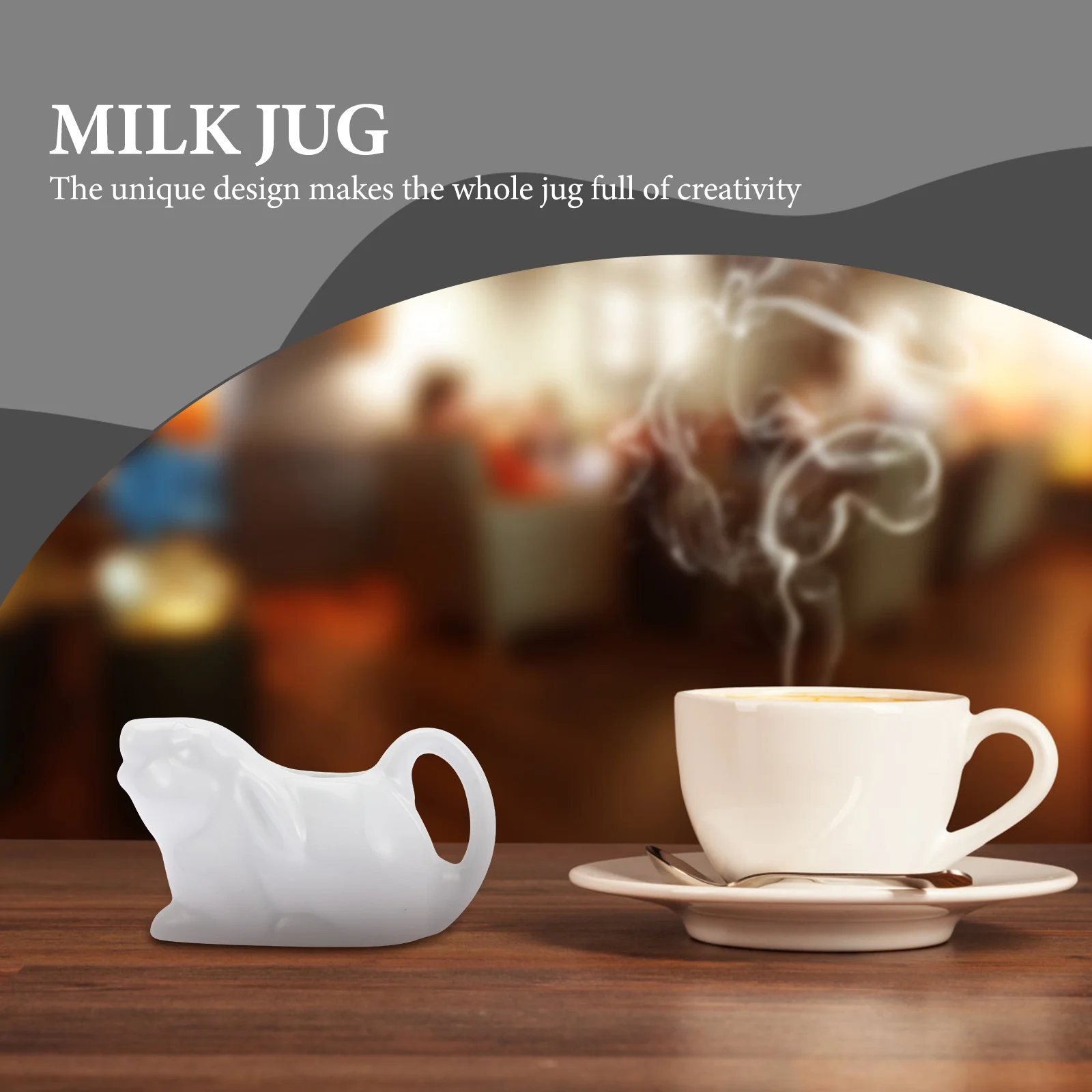 

Ceramic Milk Jug Small Fine Craftsmanship Stable Material Home Coffee Sauce Ceramic Milk Kettle Sauce Jug Pull Flower Cup