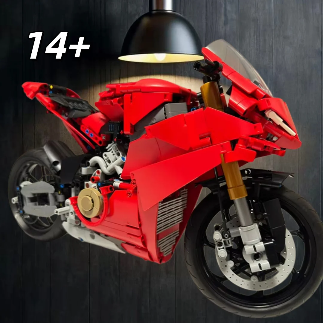 

Модель мотоцикла 2026MOC: Технологичный конструктор, механическая игрушка-конструктор, украшение для рабочего стола, праздничный подарок