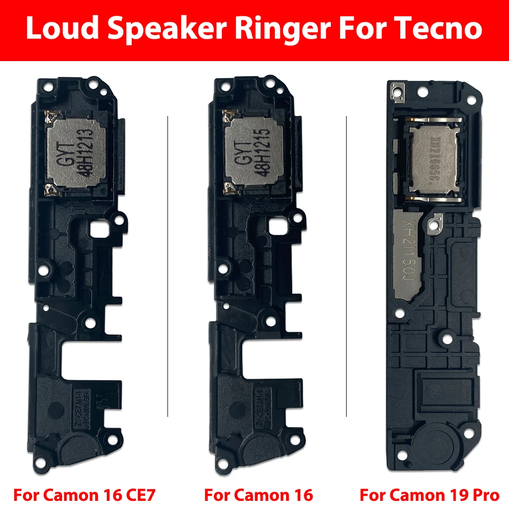 20Pcs/Lot Buzzer Ringer Loud Speaker Flex For Tecno Camon 16 CE7 18 CH6 18P 19 Pro 20 Pro 30 Spark 5 8C 8T 9T GO 2022 2023