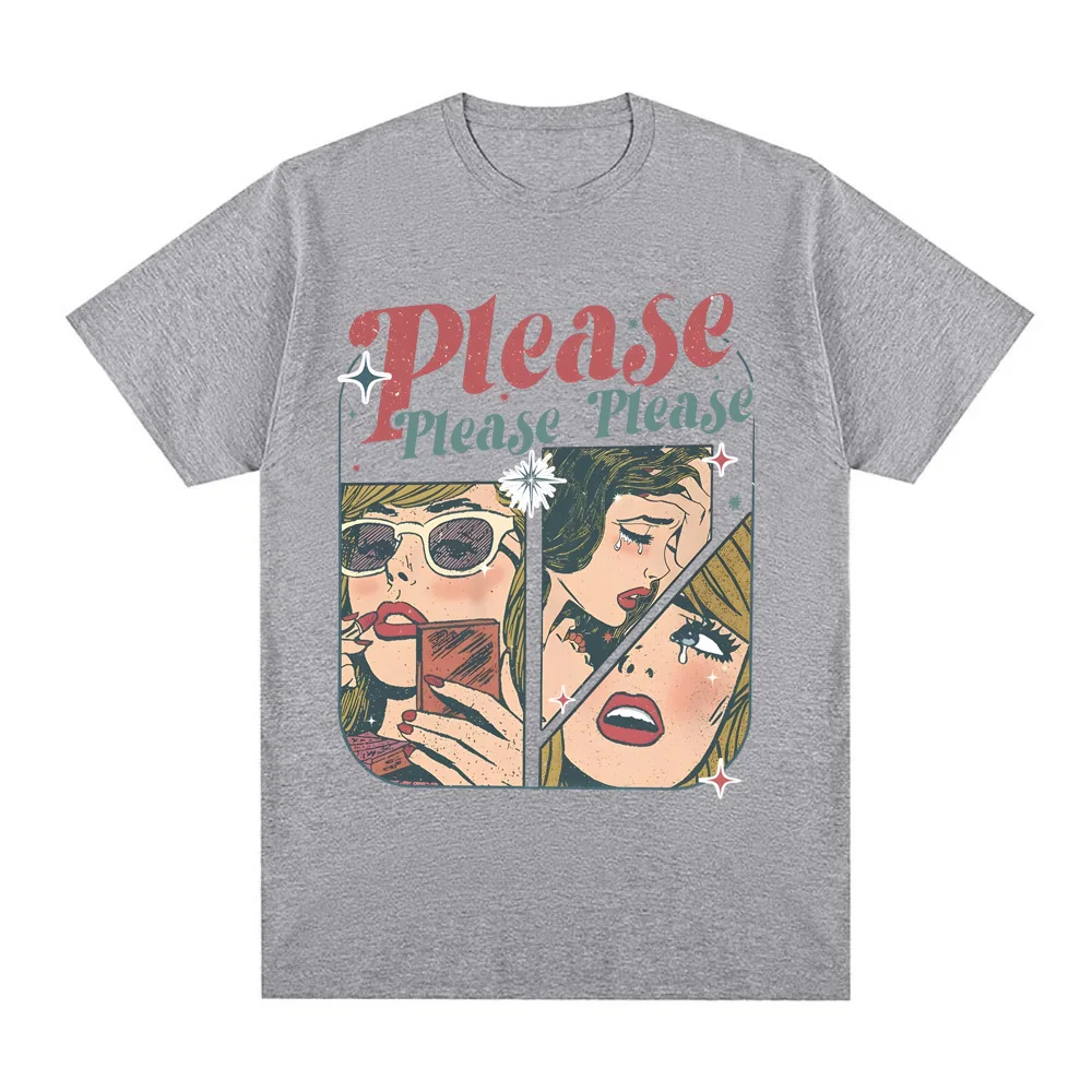 Sabrina Carpenter - Tears Tee Manga Printing High Quality Vintage Tee-shirt Summer Short Sleeve Harajuku Tshirt 100%Cotton Tees
