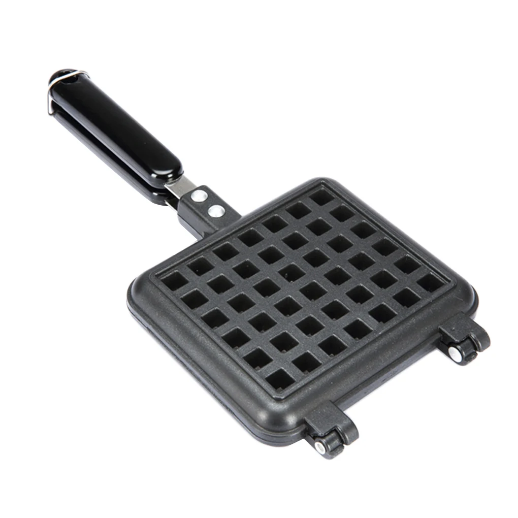 Home Use Waffle Maker Non-Stick Cake Baking Mold Waffle Mould Aluminum Alloy Frypan Double Face Waffle Frying Pan Kitchenware