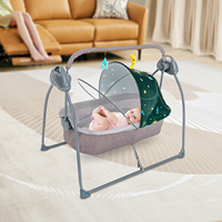 Baby Cradle Swing 5 Speed Electric Stand Crib Rocking Chair Bed with Remote Control Musical Sleeping Basket for 0-18 Months