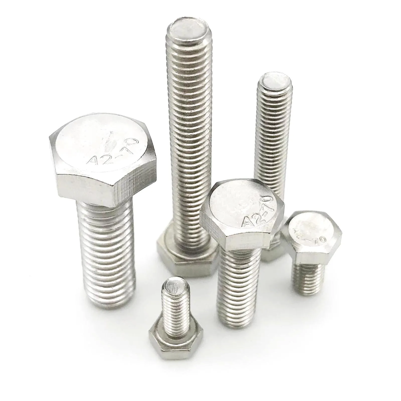 M5 M6 M8 A2 304 Stainless Steel DIN933 External Hex Hexagon Head Screw Bolt Ultralong Over Long Thread 30-250mm