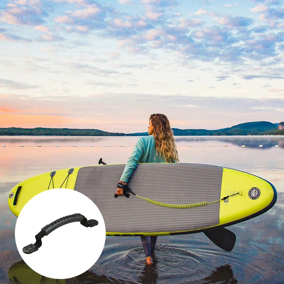 

4Pcs Yacht Rubber Handles, Kayak Accessories, Boat Pull Handles, PVC Plastic Grips, Die-Cast Plastic Handholds