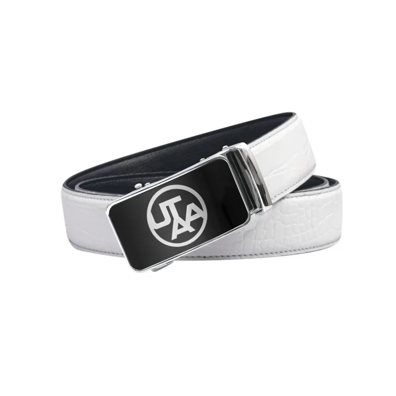 حزام جولف للرجال والنساء مع إبزيم تلقائي وحزام جلدي على الطراز الكوري وحزام خصر رياضي قابل للتعديل #2