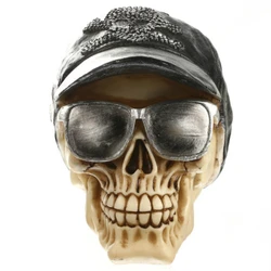 Human Head Skull Statue for Home Decor Resin Figurines Halloween Decoration Sculpture Medical Teaching Sketch Model Crafts 8009