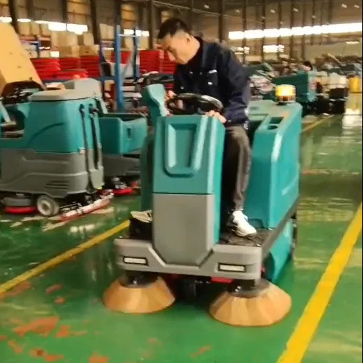 2026 Automatic JS140 Double Side Brushes Industrial Battery Road Ride on Floor Sweeper with CE