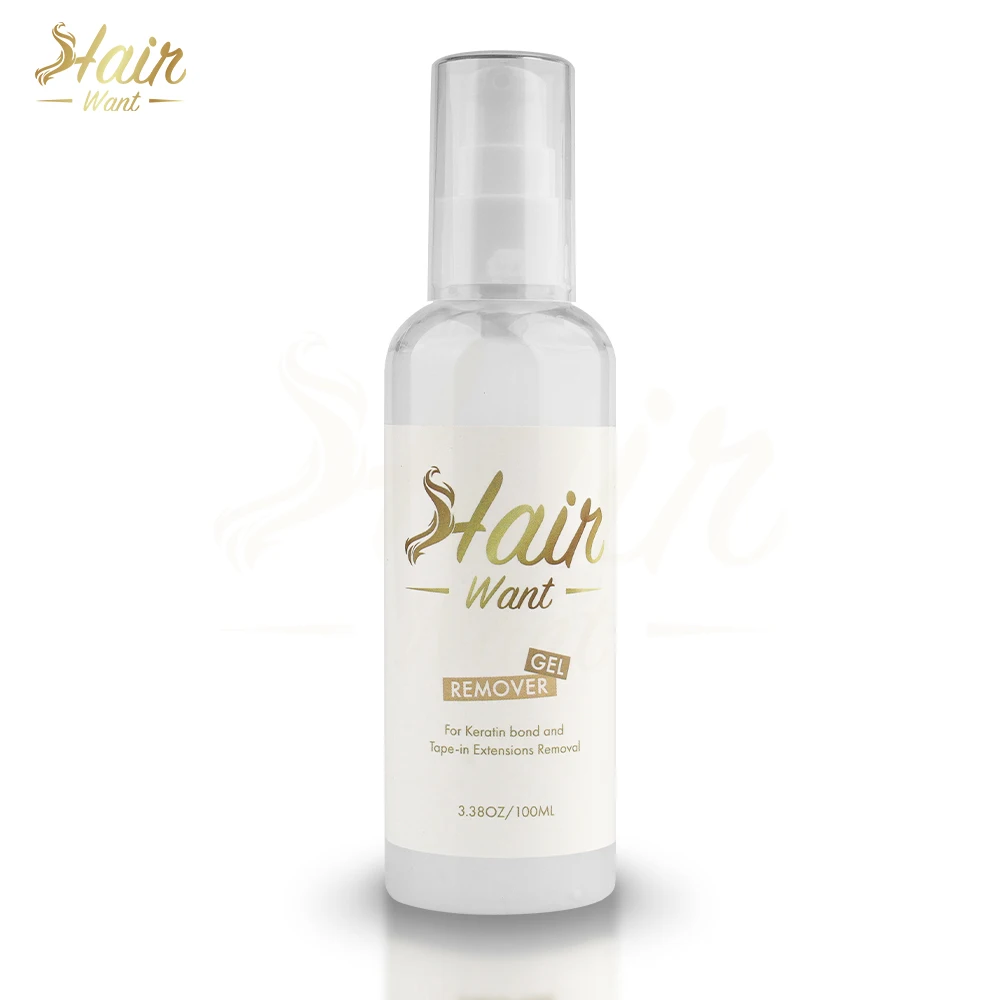 Hair Want-removedor de Gel prepegado, cinta de queratina para extensiones de peluca, cinta adhesiva, 100ML