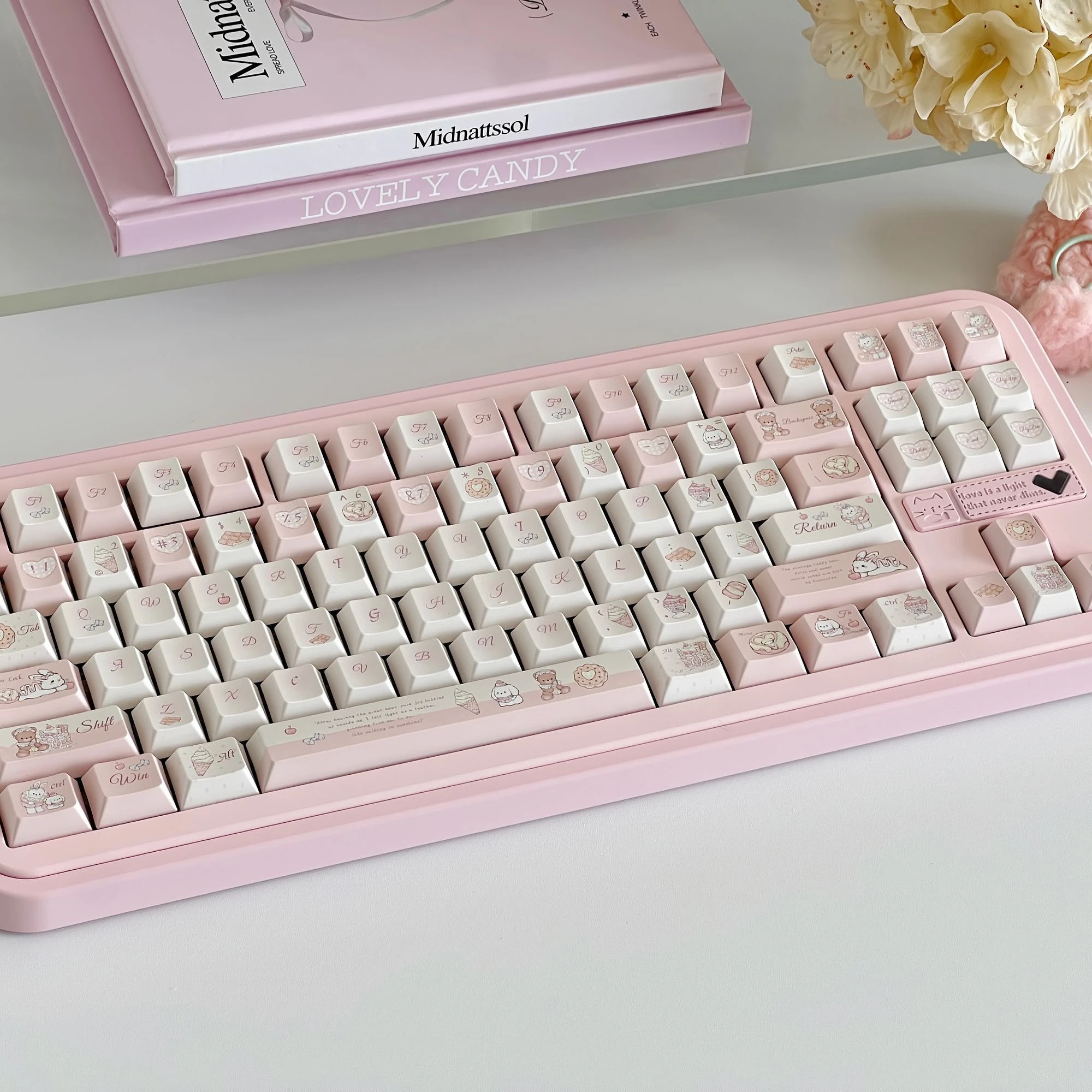 

Original Dessert Appointment Five-sided Sublimation PBT Cute Original Keycaps Mechanical Keycaps
