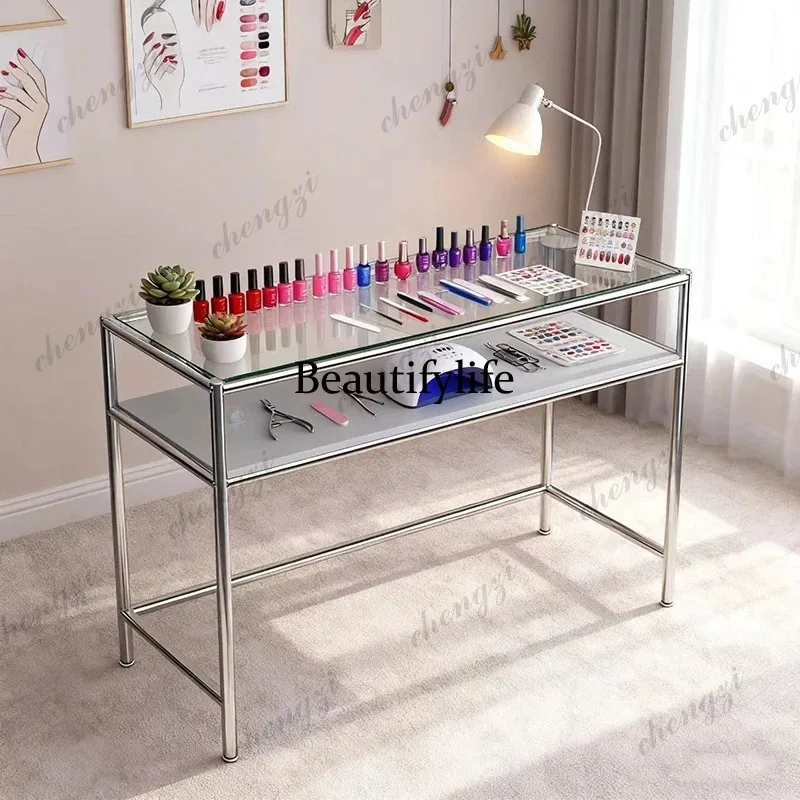 P182 Small And Space Saving Manicure Nail Table Italian Simple Beautiful Premium Manicure Nail Table Practical Subtle Mesa Furni