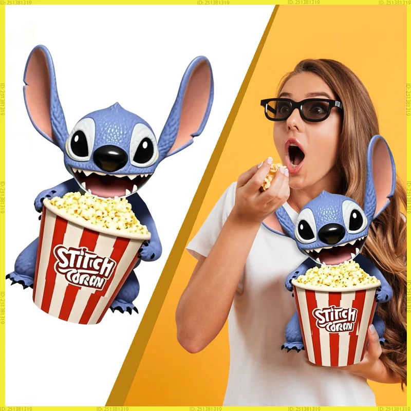 Cubo de palomitas de maíz de punto de película de dibujos animados, juguete de animación coleccionable, decoración de cine divertida para niños, modelo de adorno, regalo de almacenamiento para el hogar