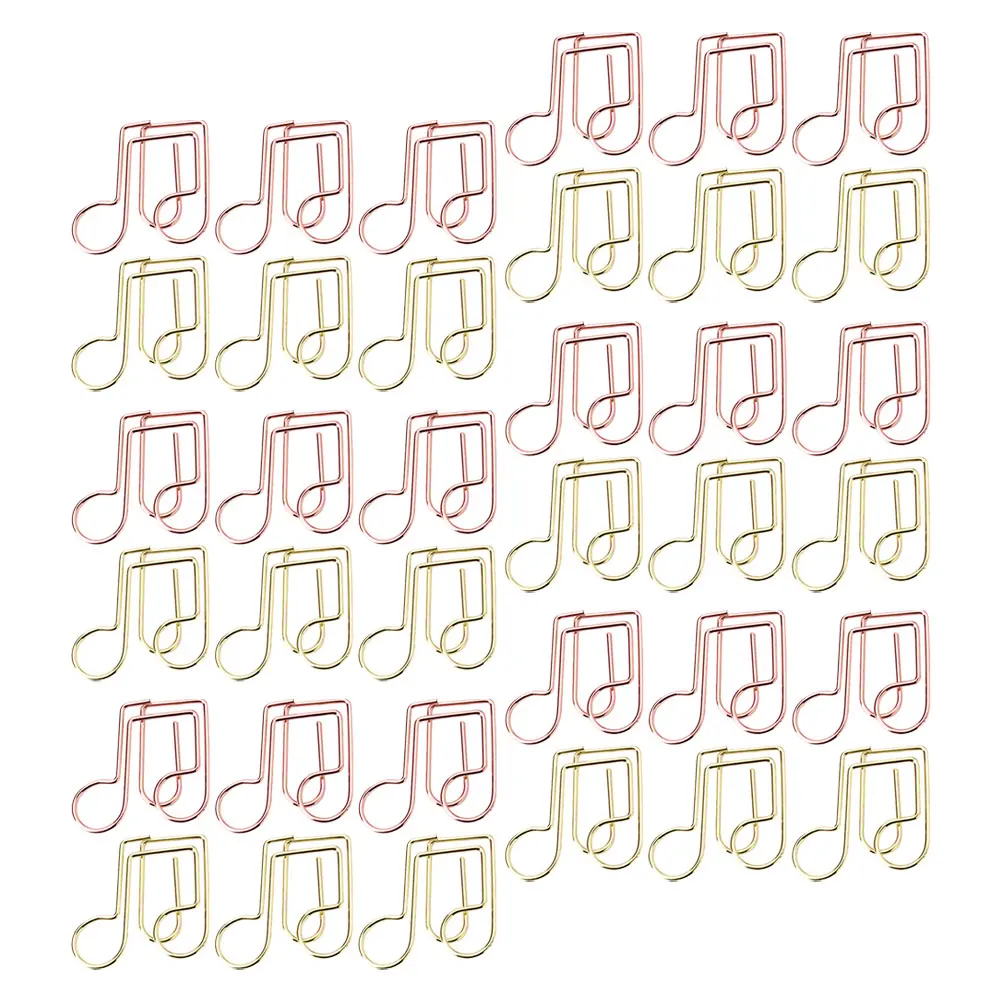 

40 Pcs Moon Note Paper Clips Metal Colorful Office Supplies Creative Design Smooth Versatile File ganization
