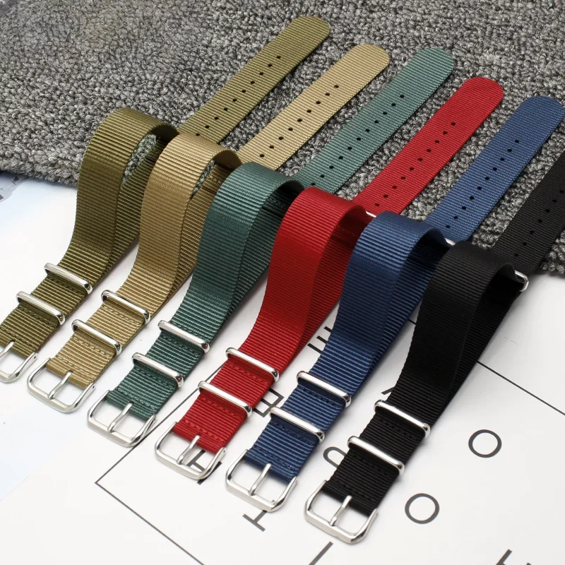 สายนาฬิกาข้อมือไนล่อนทนทานอเนกประสงค์สำหรับ Seiko Omega Timex Luminox ผู้ชายแฟชั่นสำหรับผู้หญิงกีฬากันน้ำ16 18 19 20 22 23 24มม. ข้อมือ