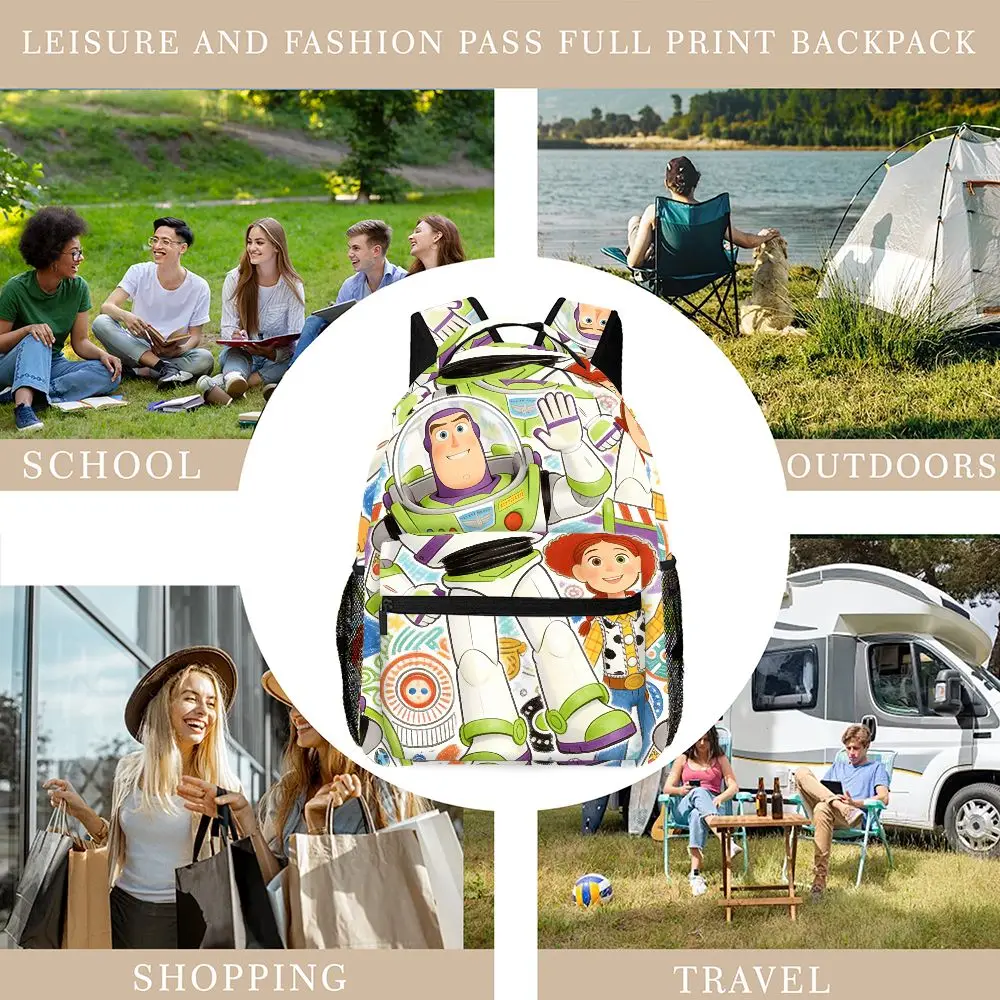 กระเป๋าเป้ดิสนีย์ ทอย สตอรี่ บัซ ไลท์เยียร์,กระเป๋าลำลอง, ความจุขนาดใหญ่, ของขวัญคุณภาพสูง, ใช้ในชีวิตประจำวันแบบเฉพาะบุคคล