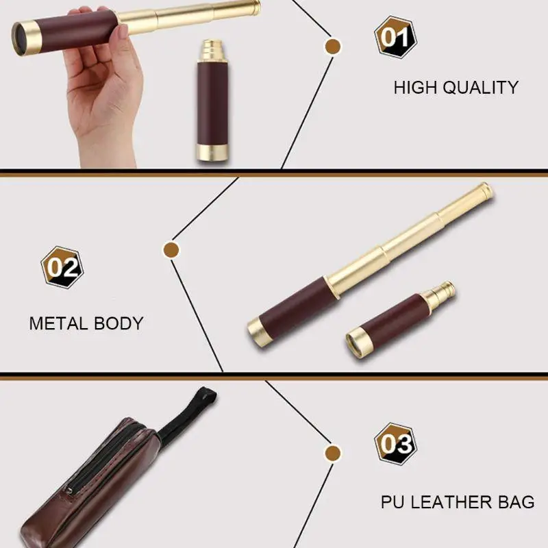 

652F 25x30 Mini Pocket Monocular Telescopes Mini Handheld Monoculars for Bird Watching, Travel, Hiking, Live Concert