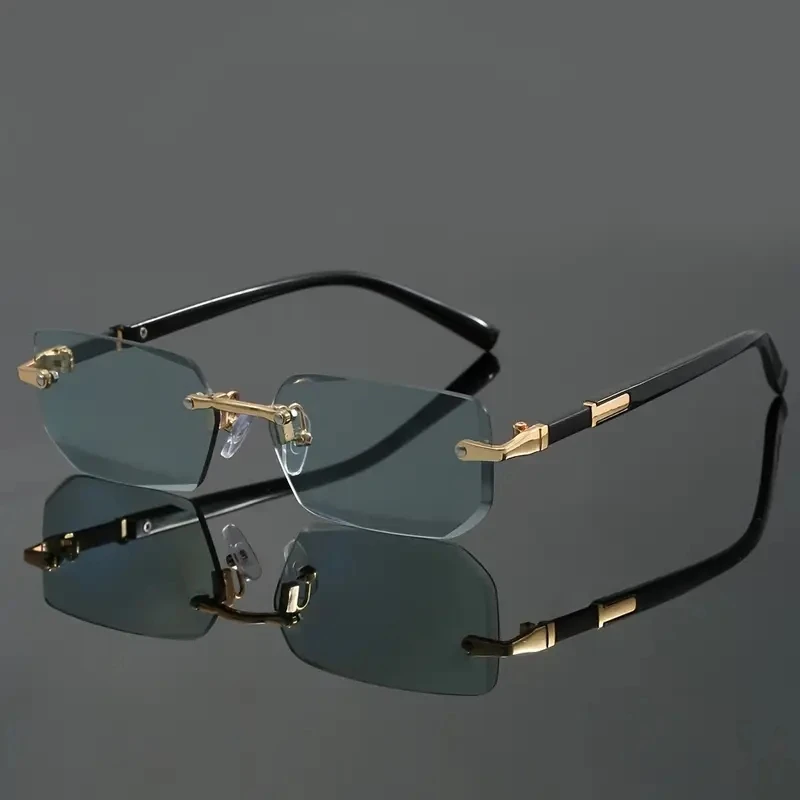 5 قطعة نظارات بدون شفة مستطيل موضة شعبية النساء الرجال ظلال صغيرة مربع نظارات شمسية للإناث الذكور الصيف السفر Oculos #5