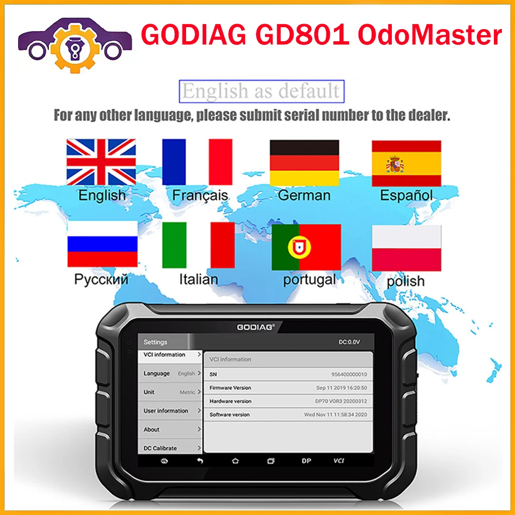 

GODIAG GD801 Full OdoMaster Than OBDSTAR X300M Auto Key Programmer OBDII Cluster Calibration Correction Tool Update Free 1 Year