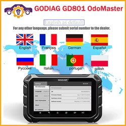 GODIAG GD801 Full OdoMaster Than OBDSTAR X300M Auto Key Programmer OBDII Cluster Calibration Correction Tool Update Free 1 Year