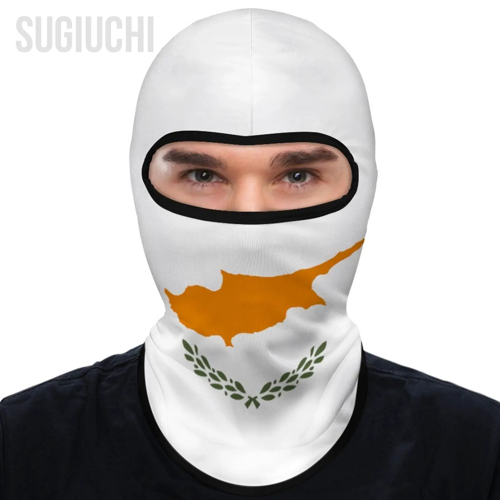 Cyprus Flag Outdoor Cool Sunscreen Motorcycle Face Mask Moto Biker Wind Cap Mask Stopper Windproof Bicycle Cycling Headgear