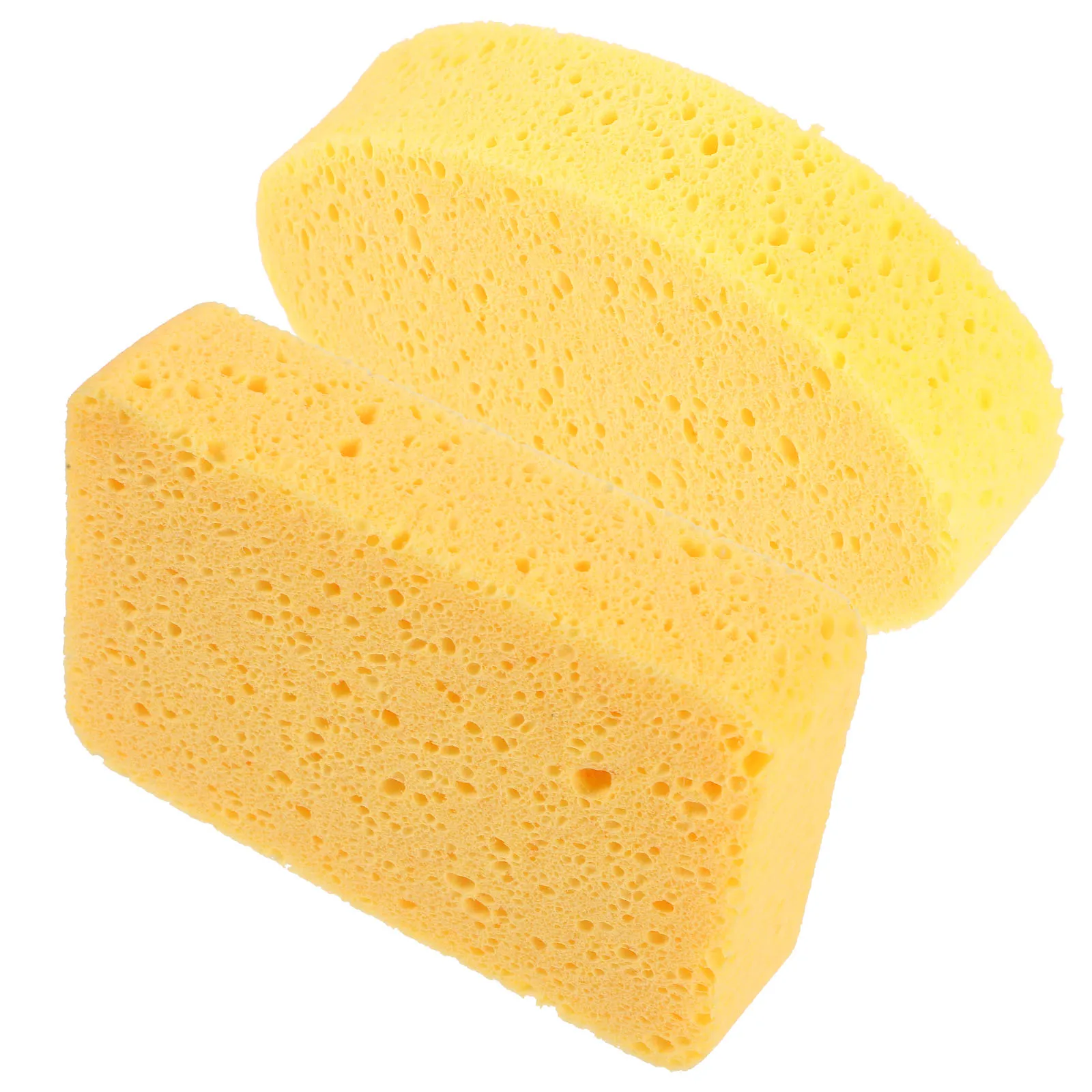 

2Pcs Wood Sponges 140x90x35mm Square Oval Multi-function Cleaning Kitchen Compact Wok Sponge Dish Wok Scrub Reusable