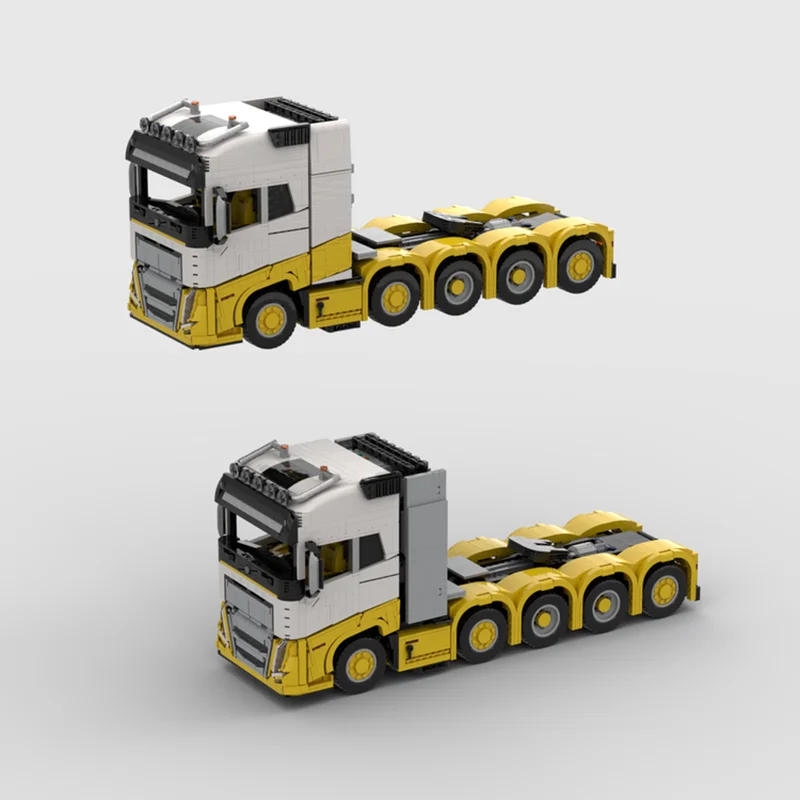 سيارة حضرية Moc قوالب بناء وحدات FH16 10X4 جرار (شاحنة) نموذج تكنولوجيا كتل عيد الميلاد لتقوم بها بنفسك لعبة هدايا البناء #6