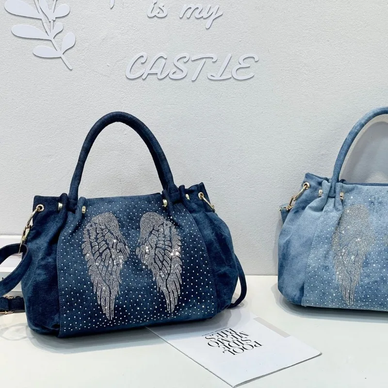 

Модные женские сумки через плечо Модный кошелек и сумочка Джинсовая сумка-тоут для женщин Дизайнерские сумки Сумка Женская