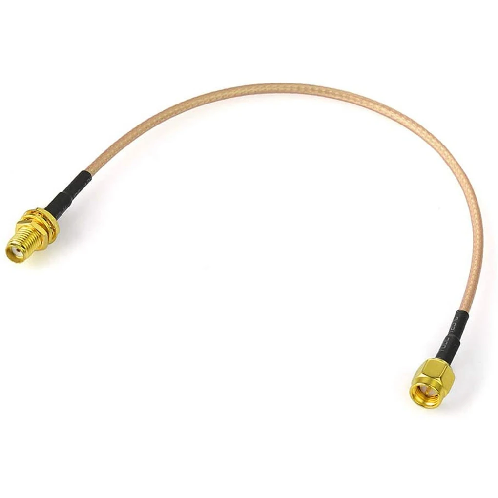 Coax Cable Simple SMA Male to Female Brass Equipment Practical Signal Wires Extension Cables with Bulkhead for Home