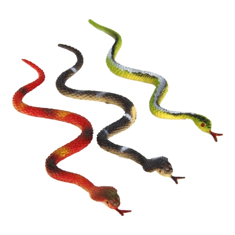 Plastic Reptile Animal Snake Model Toy 24Pcs Multicolour