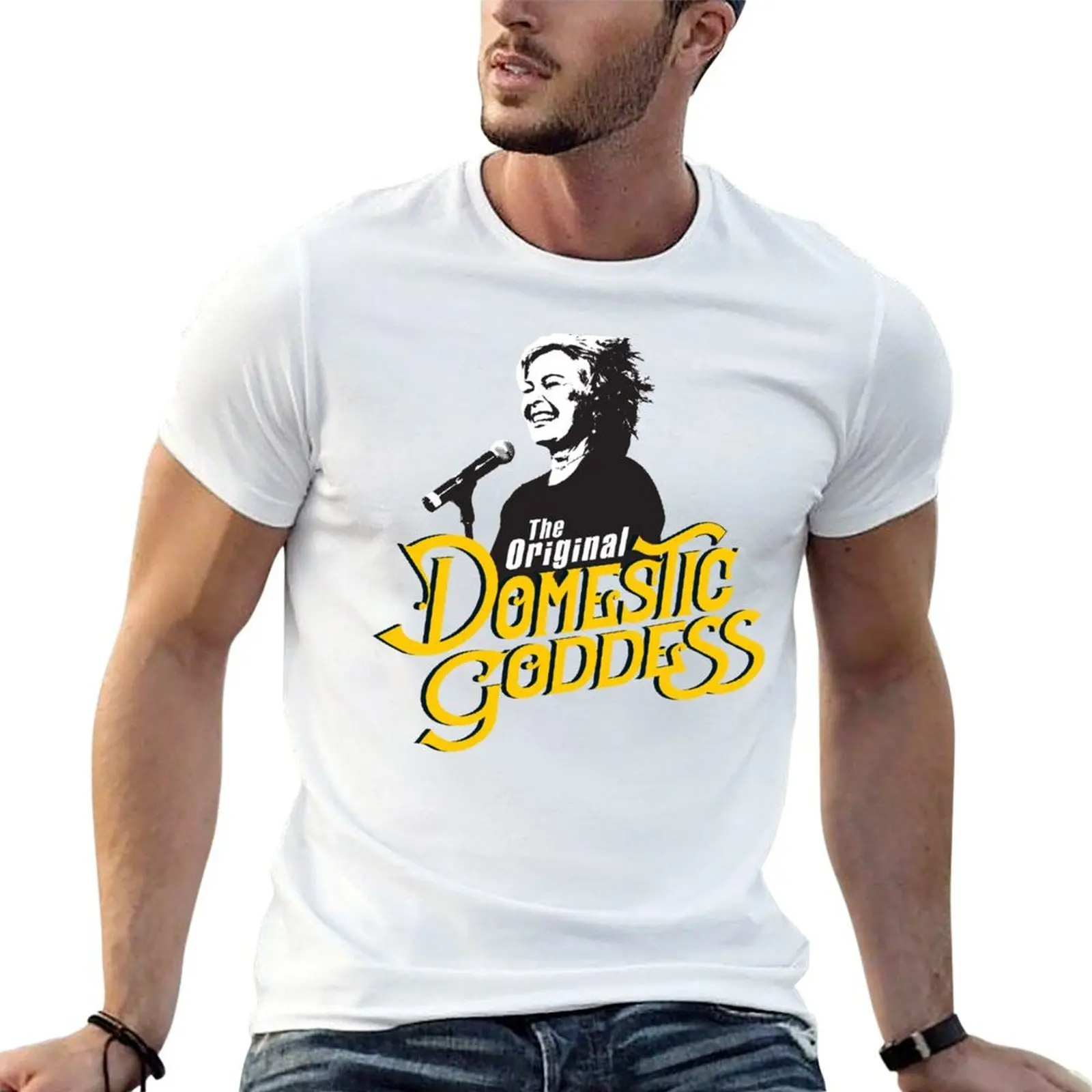 

Roseanne Barr - The Original Domestic Goddess T-Shirt cotton tshirt 100% man t shirt cotton high quality T-Shirt