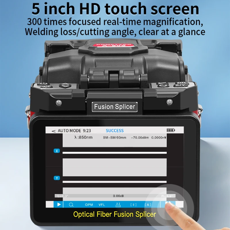 COMPTYCO A-80S/FS-60E/A-88S Fiber Optic Fusion Splicer 6 Motors Touch Screen FTTH Fiber Optic Fusion Machine Built-in OPM VFL