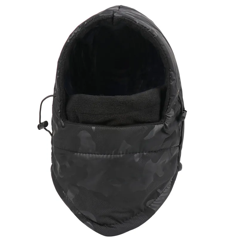 Camouflage Fleece Balaclava Hat, Thick Windproof Winter Face Mask Warm Headcover For Outdoor Cycling